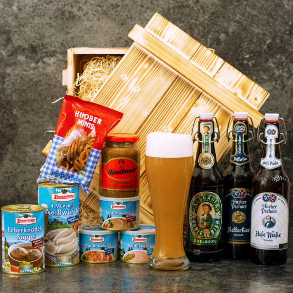 Geschenkkorb Bayern München - Bayerische Spezialitäten Bier