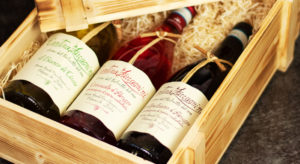 Weinset Geschenk - Wein Geschenkset mit Holzkiste